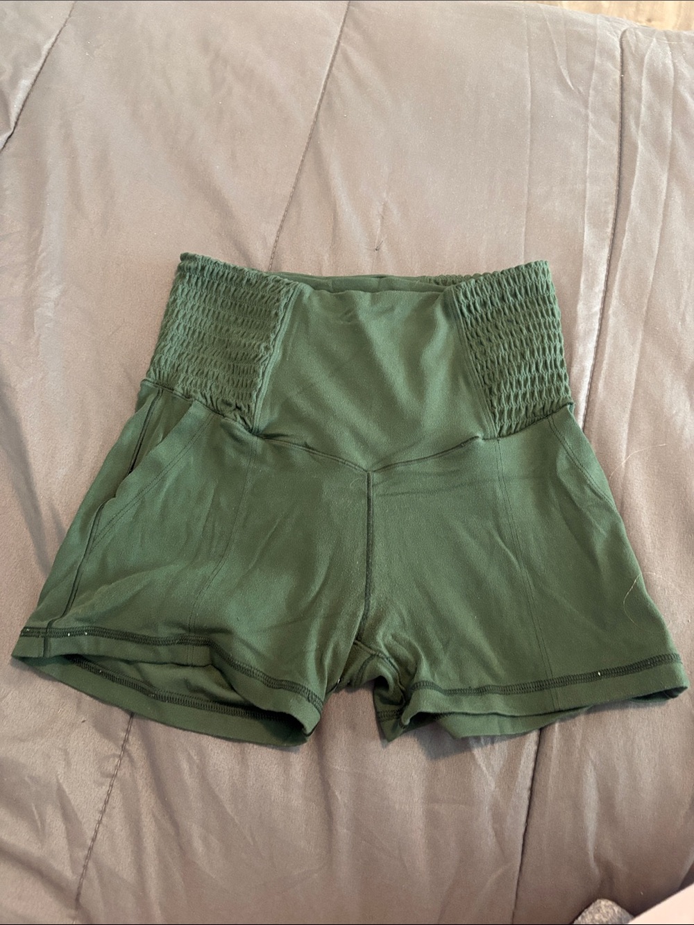 Aerie High-Waist Olive Green Women’s Active Shorts